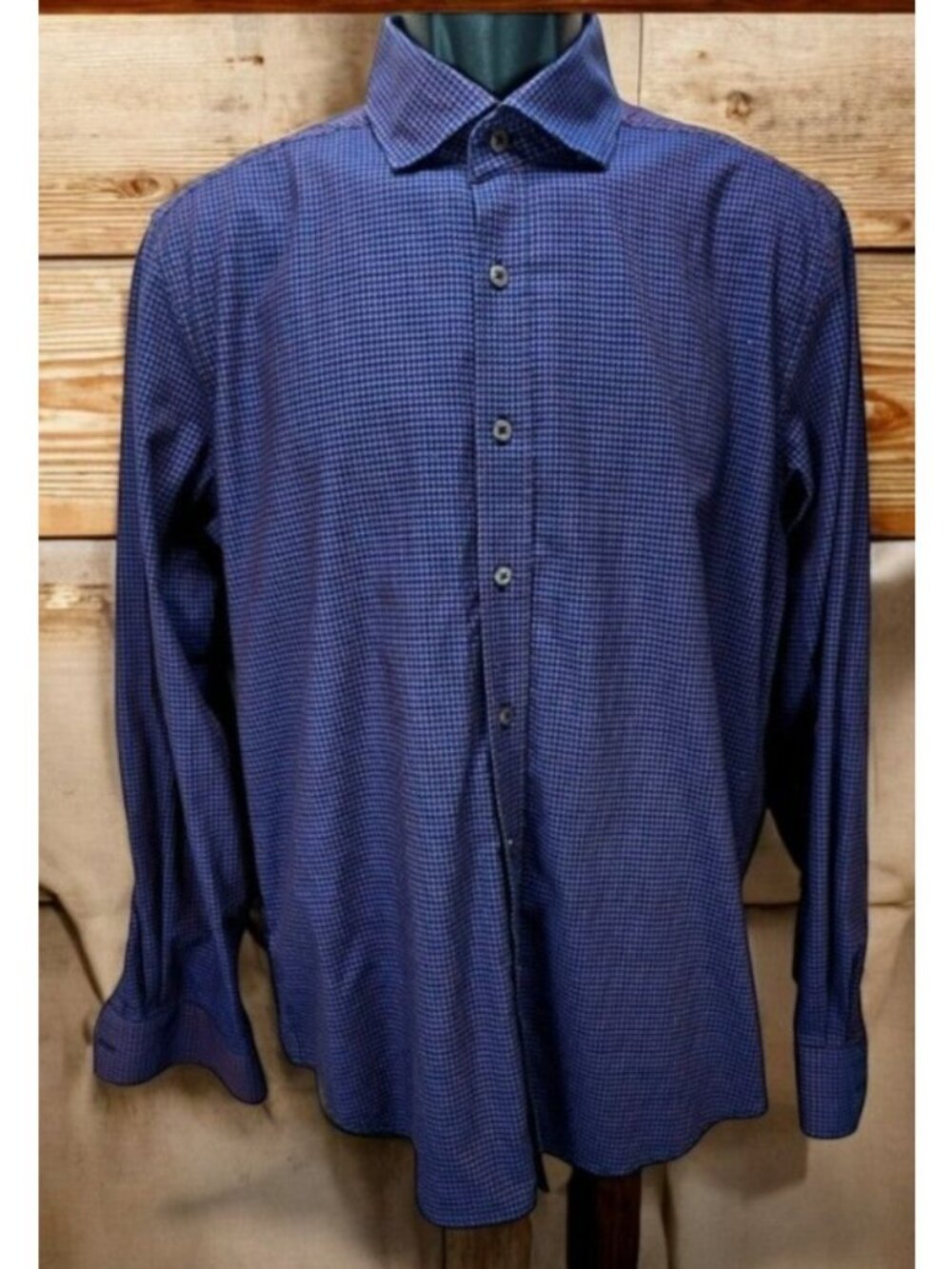 Robert Graham Purple Print Tailored Fit Shirt Medium